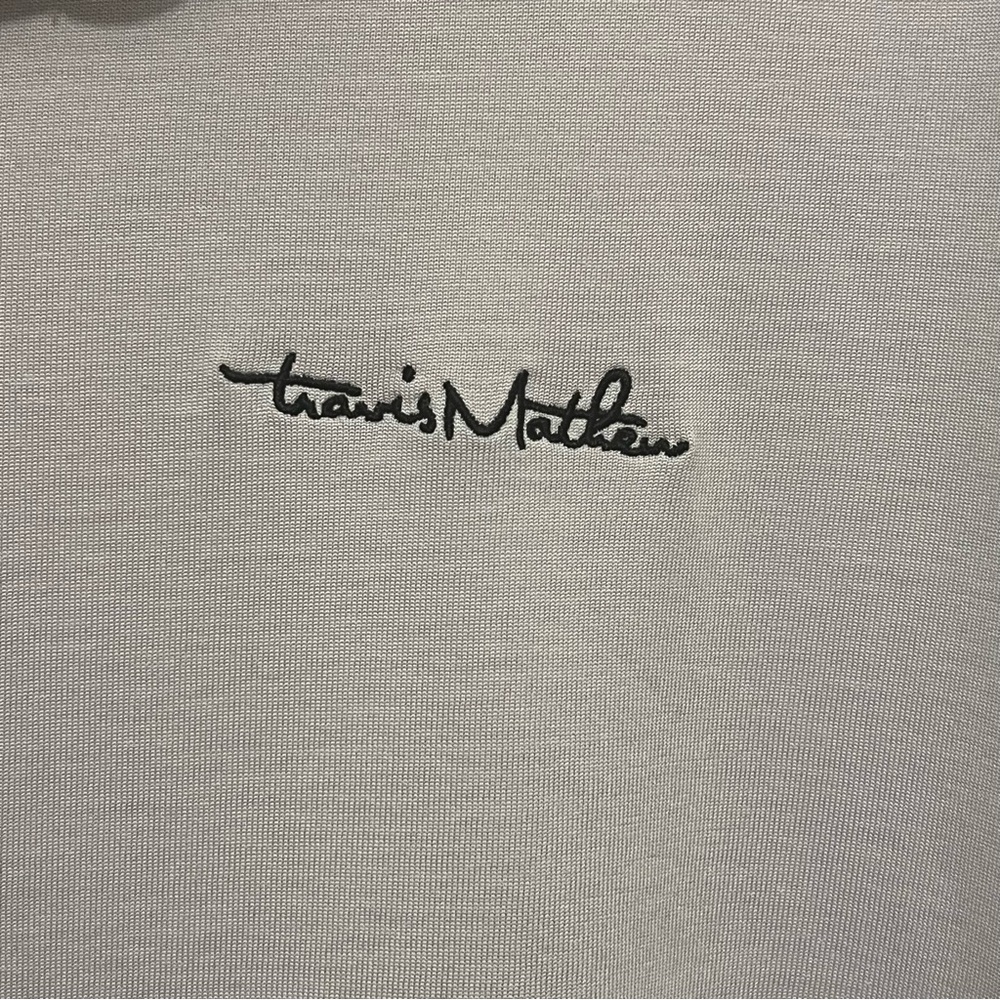 Travis Mathew Men's XL Polo Shirt Gray Performance Golf Logo|Excellent Condition - Picture 7 of 12